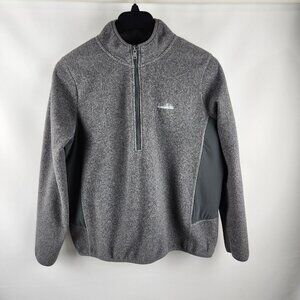 Vineyard Vines Shirt Mens Medium Gray Fleece 1/4 Zip Mock Neck Sweatshirt